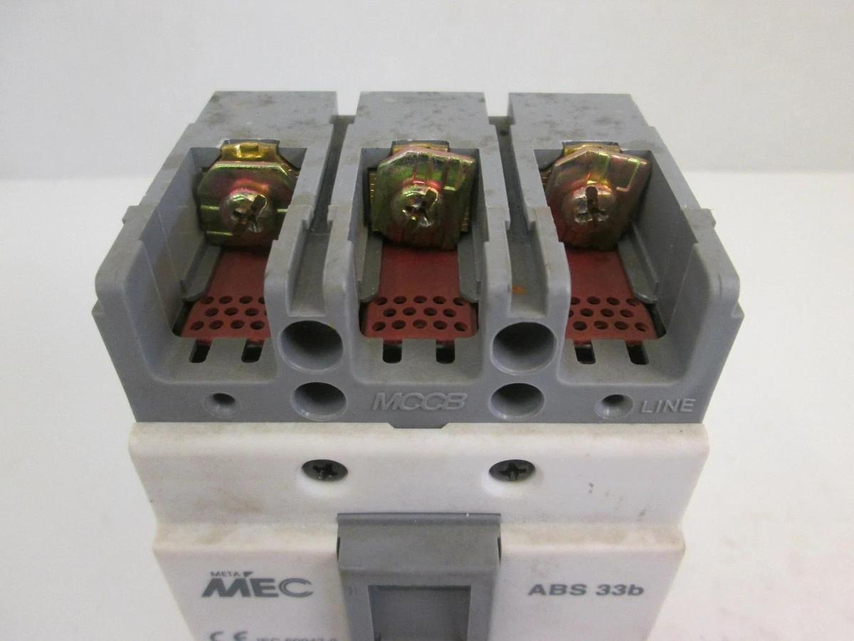 Used Meta MEC ABS 33B Circuit Breaker - 3 POLE 5 AMP, Used