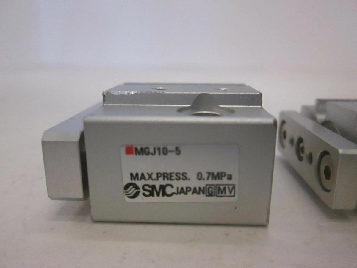 Used SMC, Mini Guide Rod Cylinder, MGJ10-5 (1) and MGJ6-6-F8BL-61 (2), Used
