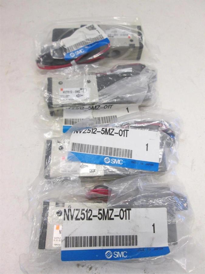 SMC, Solenoid Valve, NVZ512-5MZ-01T, New, Lot of 4