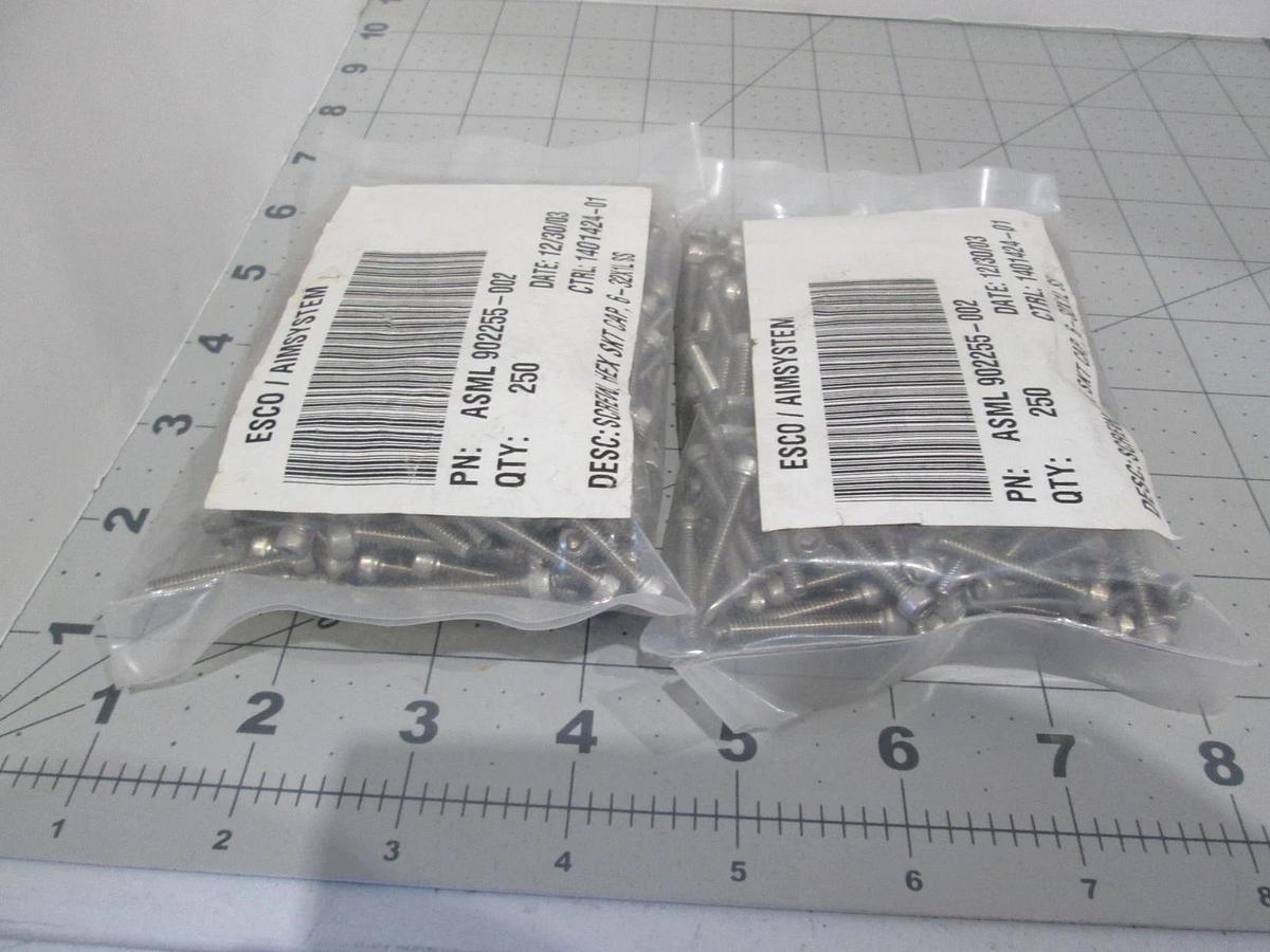 Esco/Aimsystem, Screw, Hex SKT CAP, 6-32X1LSS, New, Lot of 500
