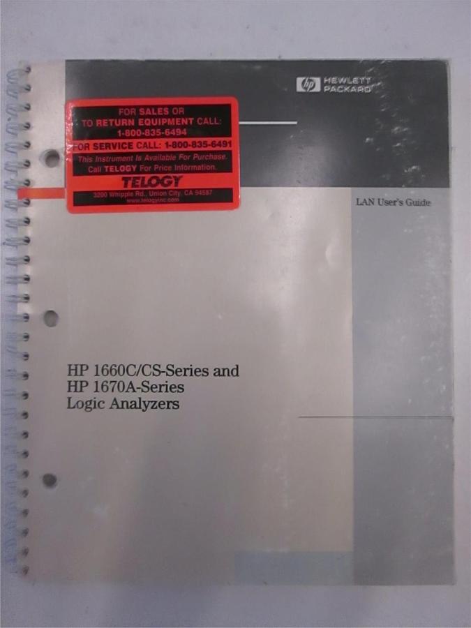 Used HP 1660C/CS-Series and 1670A-Series Logic Analyzers LAN User Guide, Used