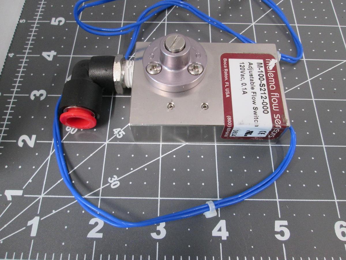 Used Malema, M-100-S212-000, Flow Sensor Switch 120VAC 0.1A M100 Series Used
