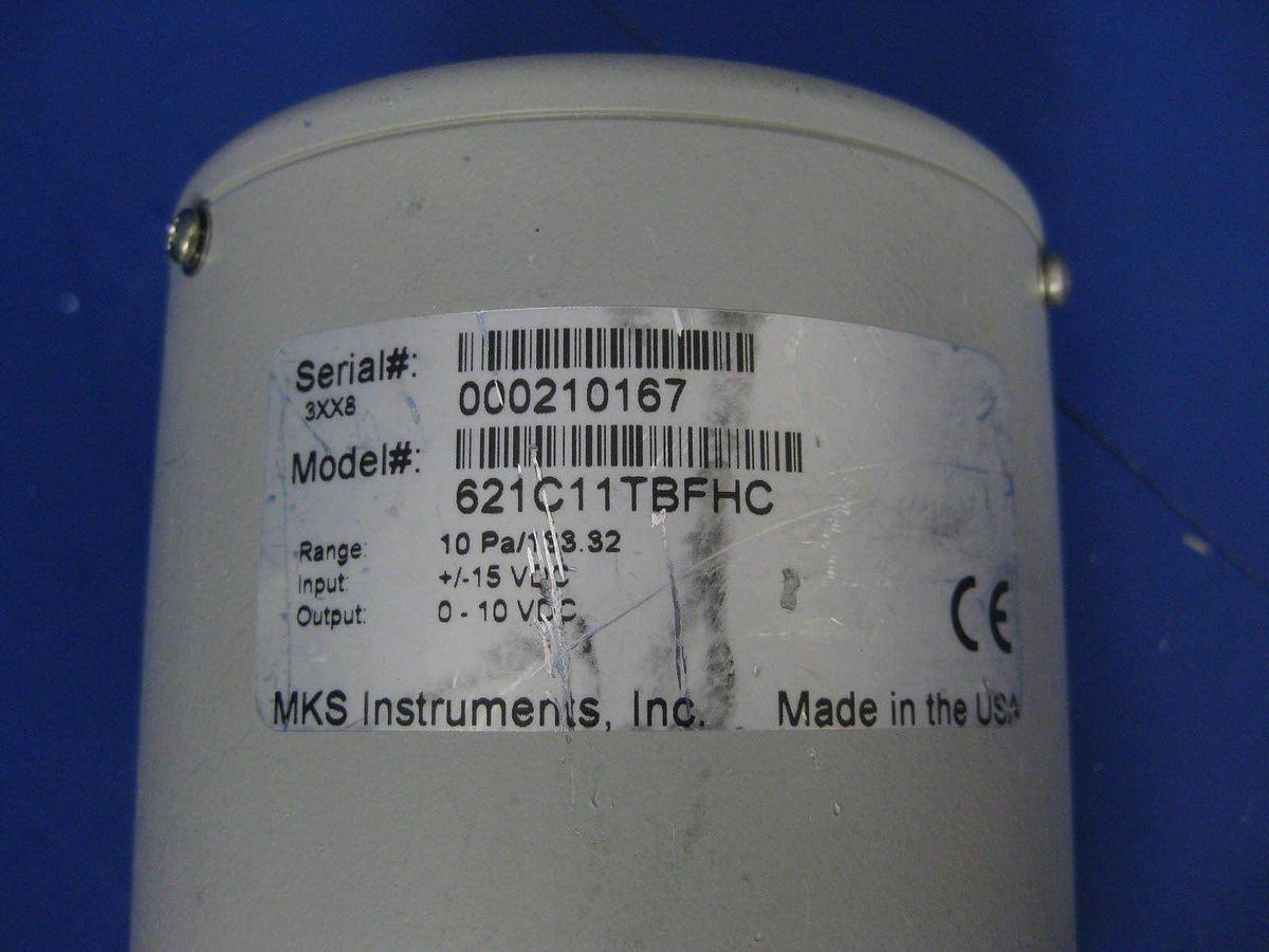 Used MKS 621C11TBFHC Remote Transducer Assy w/ Fujikin Valve, 10 Pa, Used