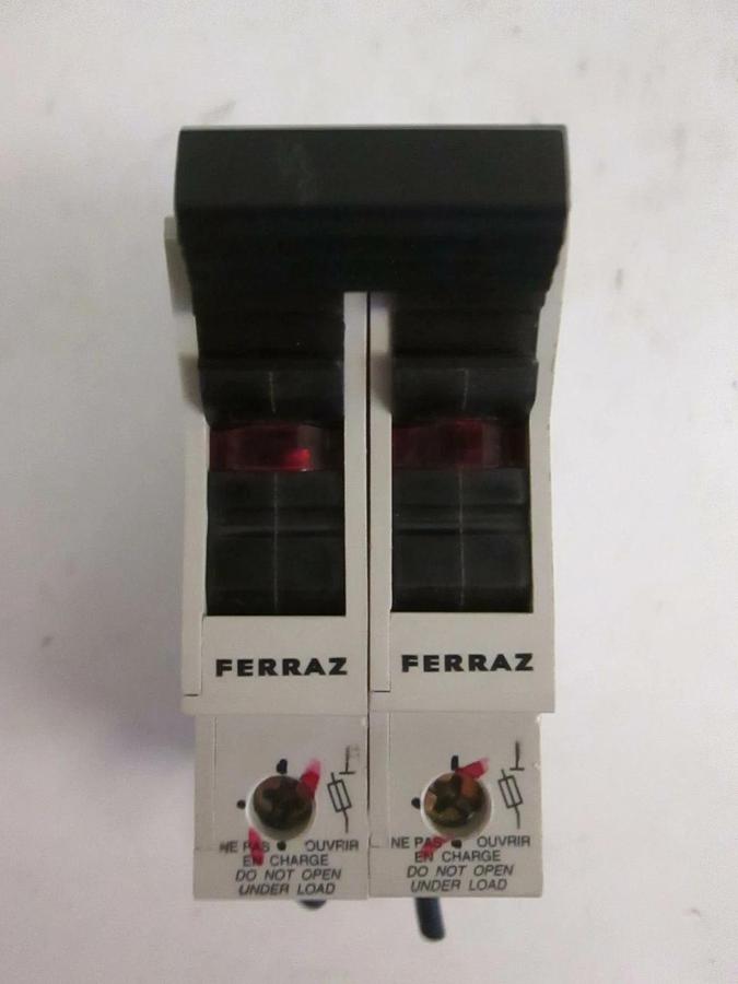 Used Ferraz Fuse Holder, ST10, 32A 690V, Lot of 2