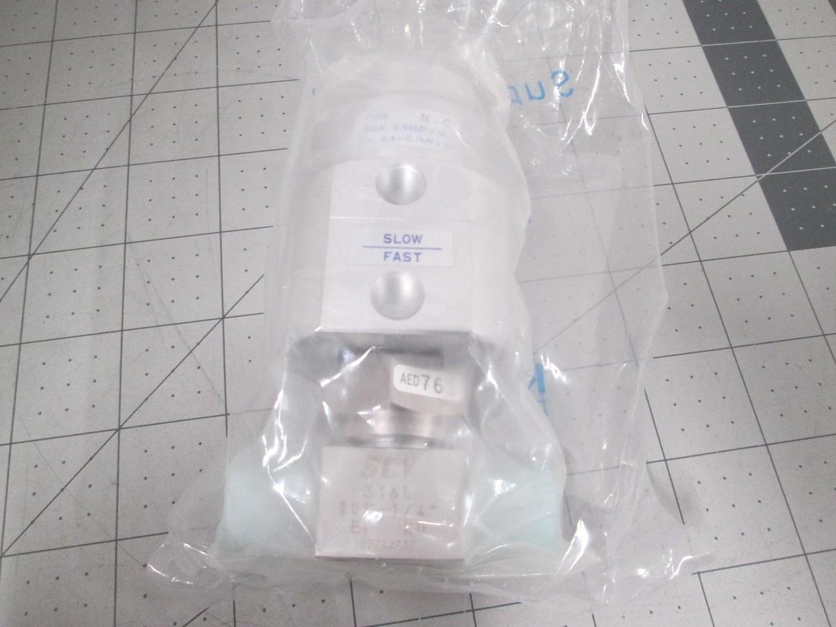 Used Kitz, KD4TS-VC-EP-316L, SCV Two Step Valve, PCTFE-Seat, New