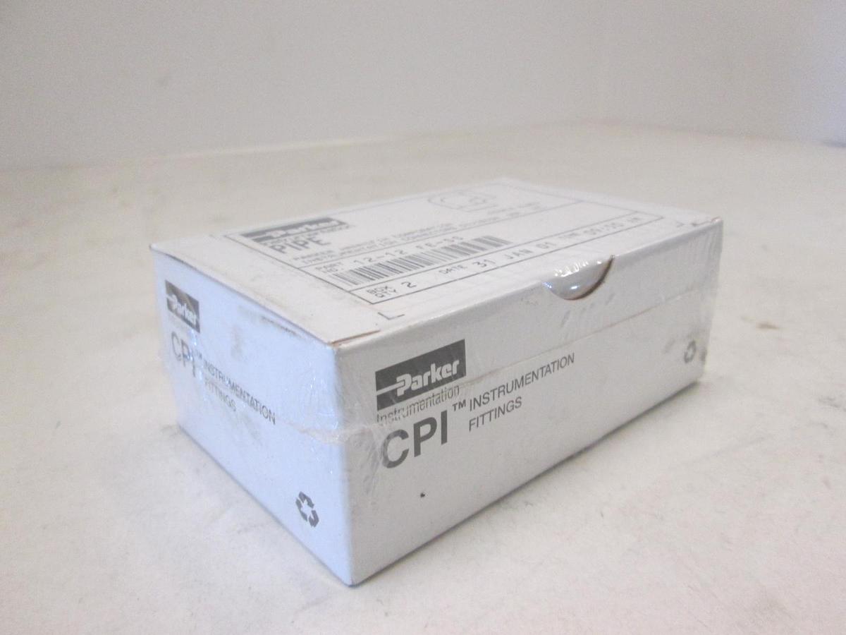 Parker, 12-12 FE-SS, Female Elbow Pipe Fitting Box of 2, New, Original Packaging