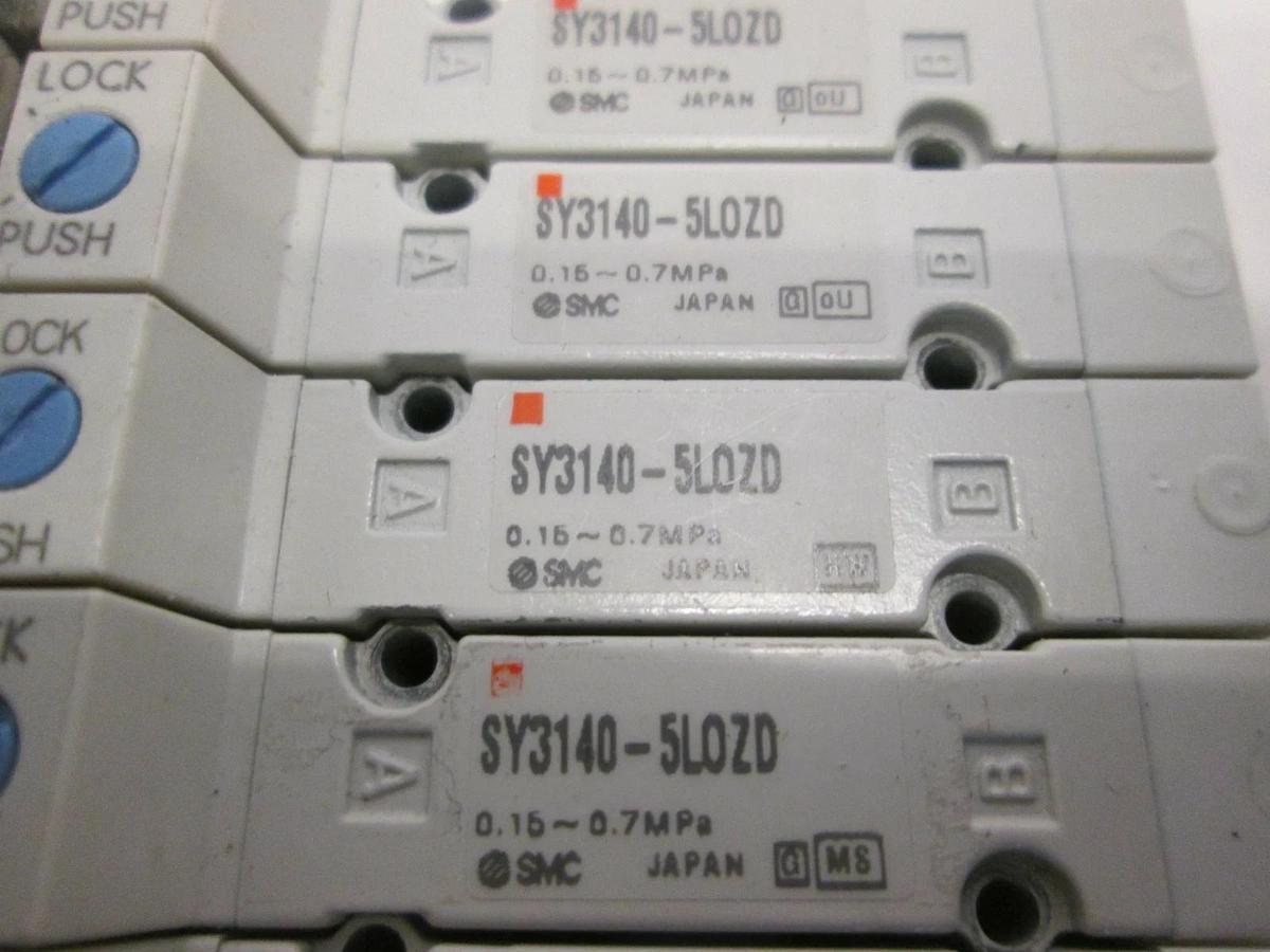 Used SMC, SY3140-5LOZD, Solenoid Valve, Used, Lot of 6