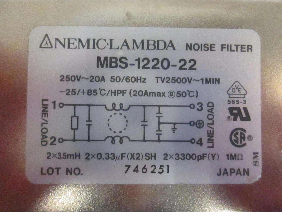 Used Lambda Noise Filter, MBS-1220-22