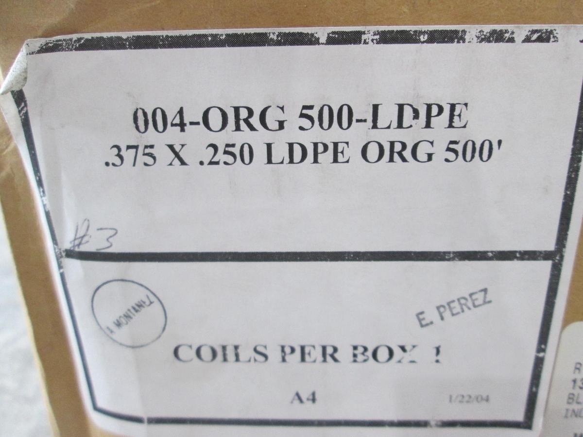 Used Ryan Herco, 0526.325, PE Tubing 3/80D X .062W Orange 500', New