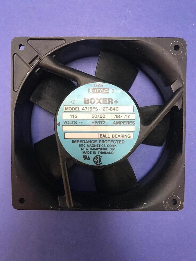 Used IMC BOXER Model 4715FS-12T-B40 Cooling Fan, 115V, Used