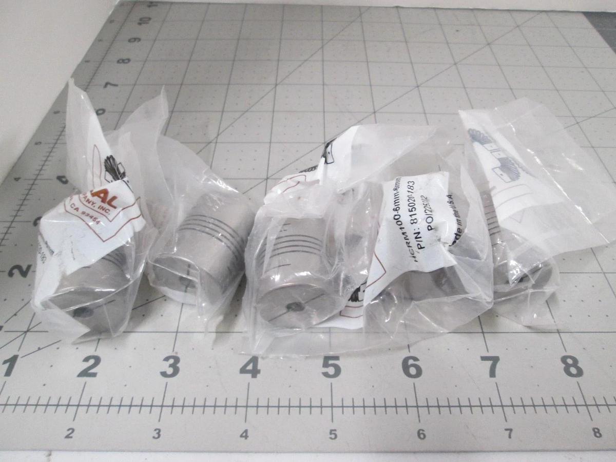 Helical Products, HCRM100-6MM-6MM coupling, Flexible Shaft, New, Lot of 5