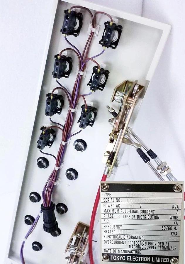 Used TEL Tokyo Electron Power Box Circuit Breaker Remote Control Panel, Used
