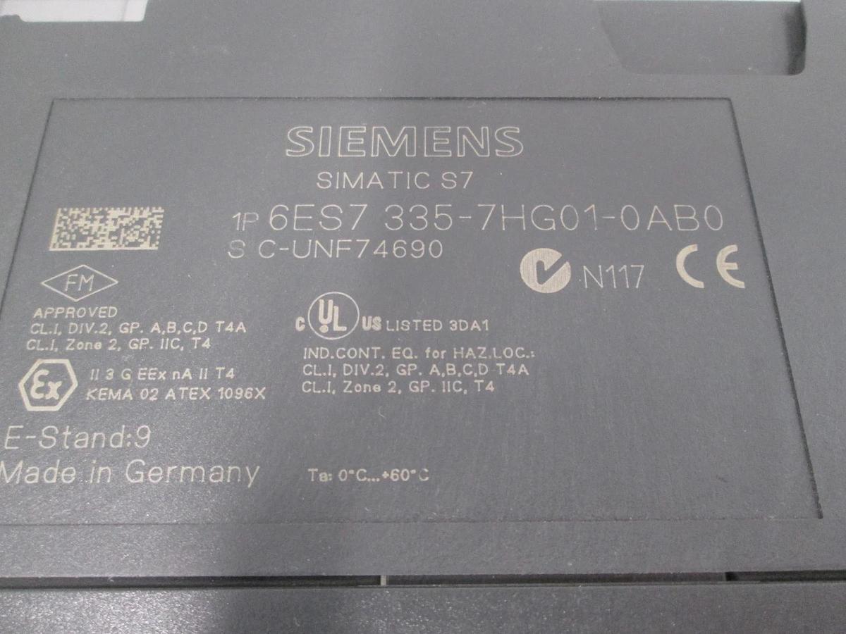 Used Siemens, Simatic S7, 6ES7 335-7HG01-0AB0, Module, Used