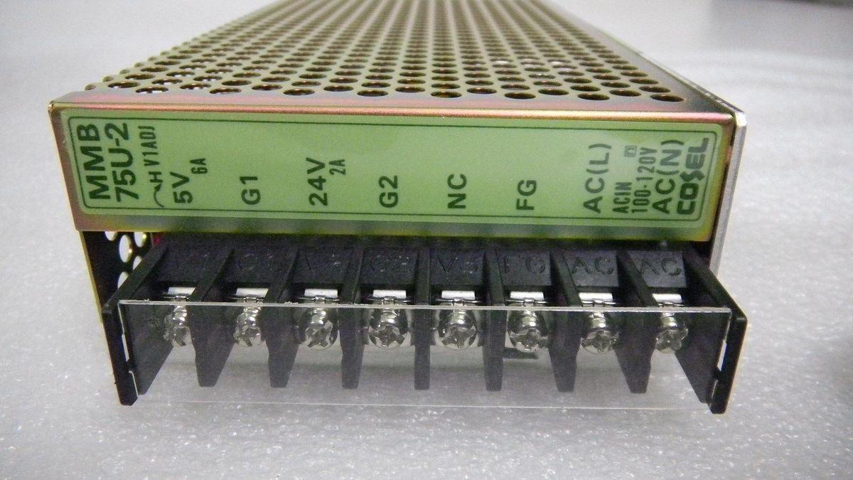 Used Cosel MMB Power Supply, MMB75U-2, acin100-120v 47-440hz 1.7A