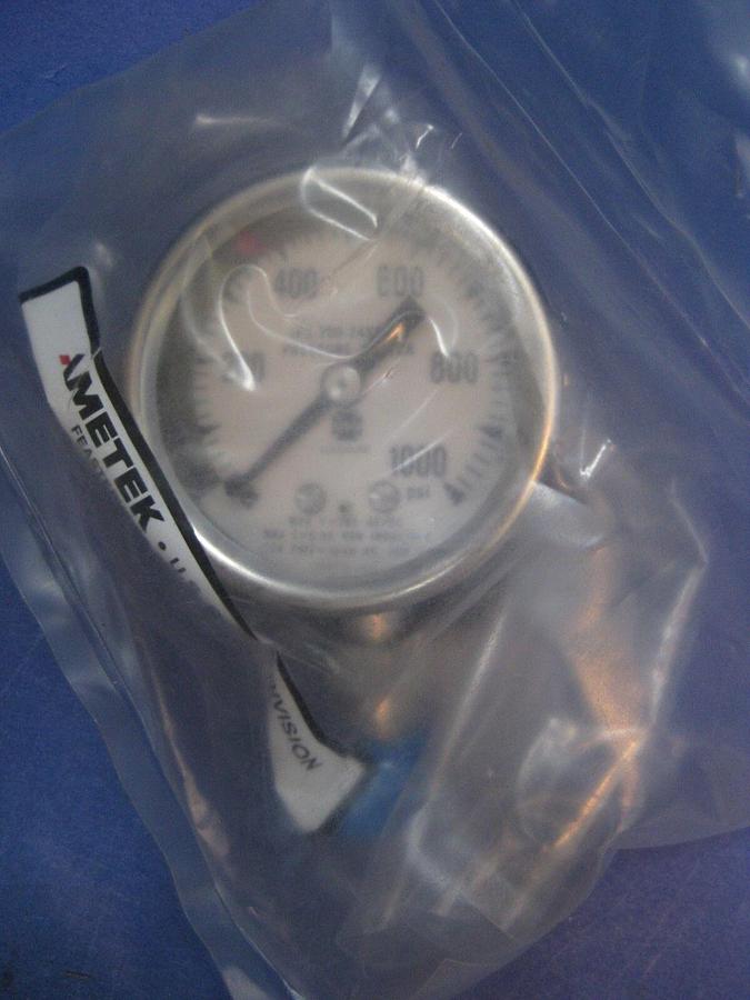 Ametek IPS-200-24SG Indicating Pressure Switch, Cleanroom, 0-1000 psi