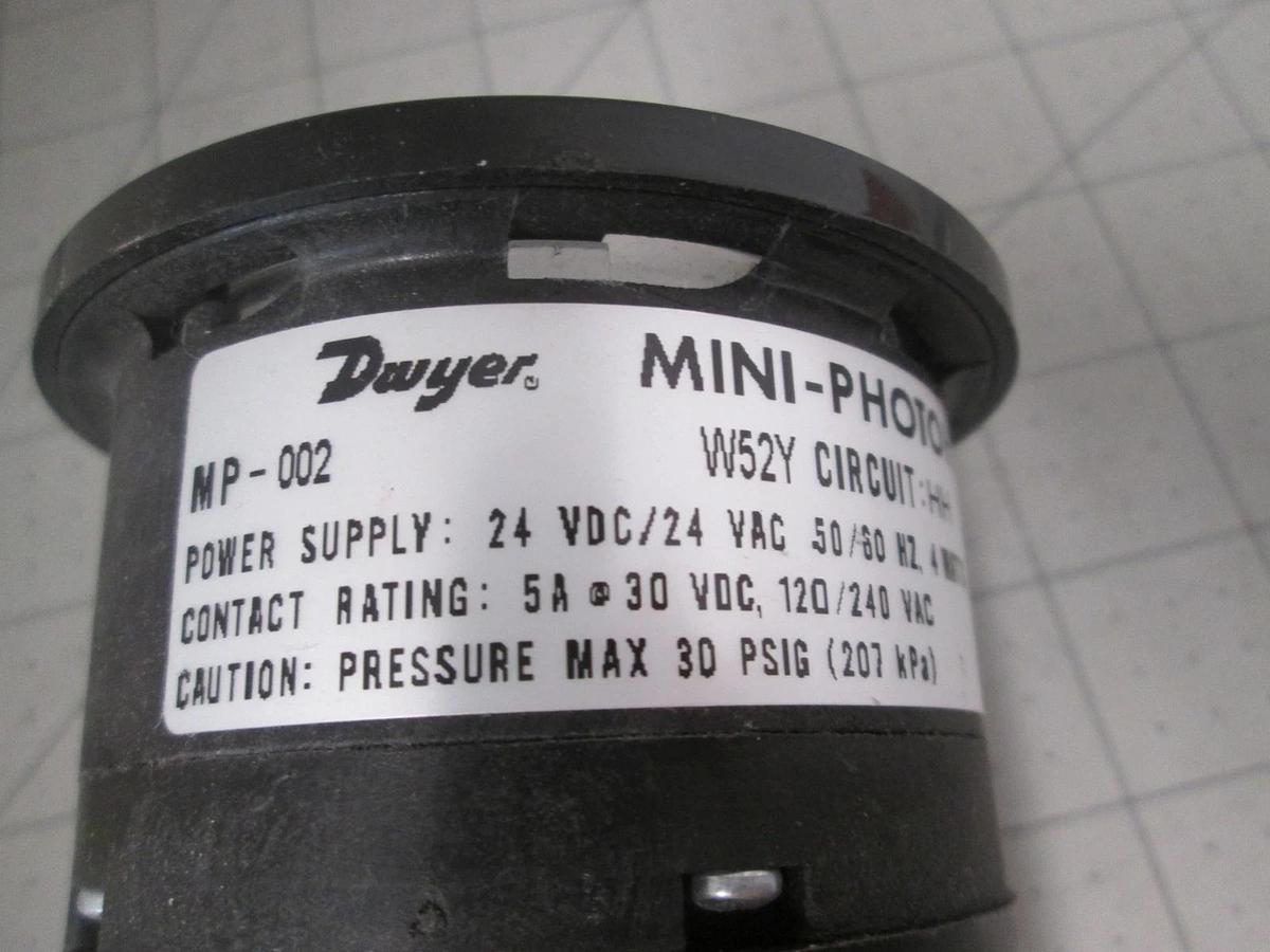 Dwyer, Mini-Photohelic, W52Y, MP-002, 0-2" Pressure Switch, New
