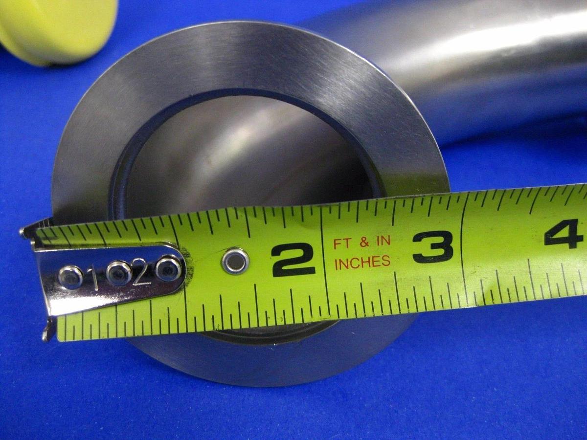 Stainless Steel Vacuum 90° Elbow NW50, 4" x 4", AMAT 0050-31592, Lot of 4