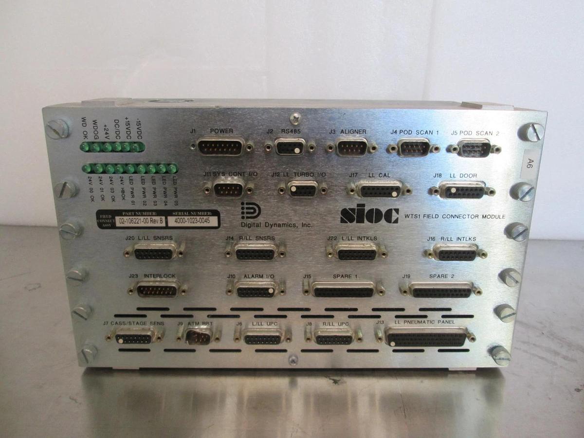 Used Digital Dynamics, SIOC, WTS1 Field Connector Module, 02-106221-00, Used
