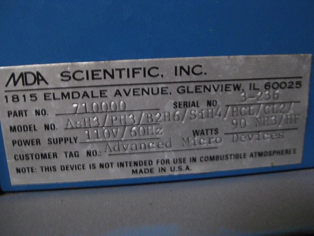 Used MDA Scientific 7100 Toxic Gas Monitor, Used