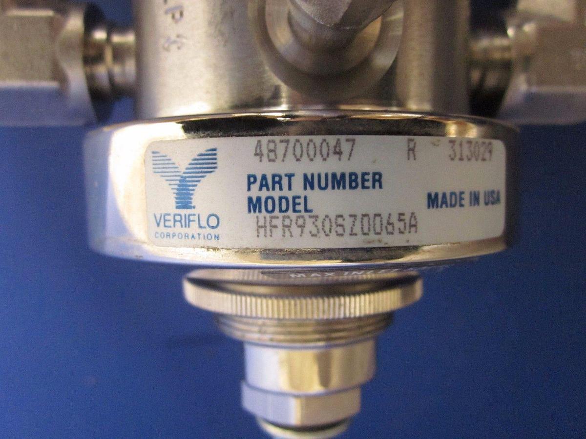 Used Veriflo HFR930SZ0065 High Flow Regulator, 3 Port, VCO Fittings, NEW