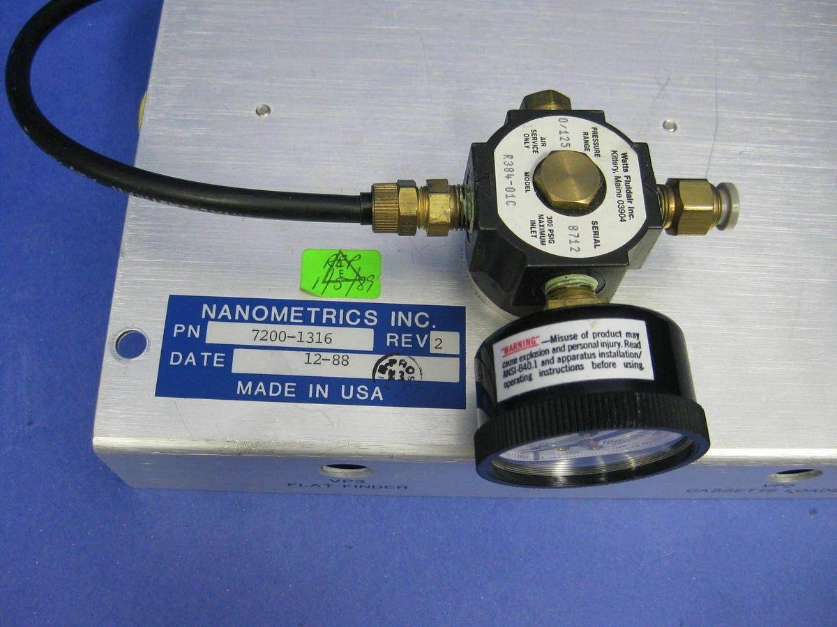 Used Vacuum Control Panel Assy w/ CONVUM CVF-2-10HS Vacuum Generator/Switch, Used