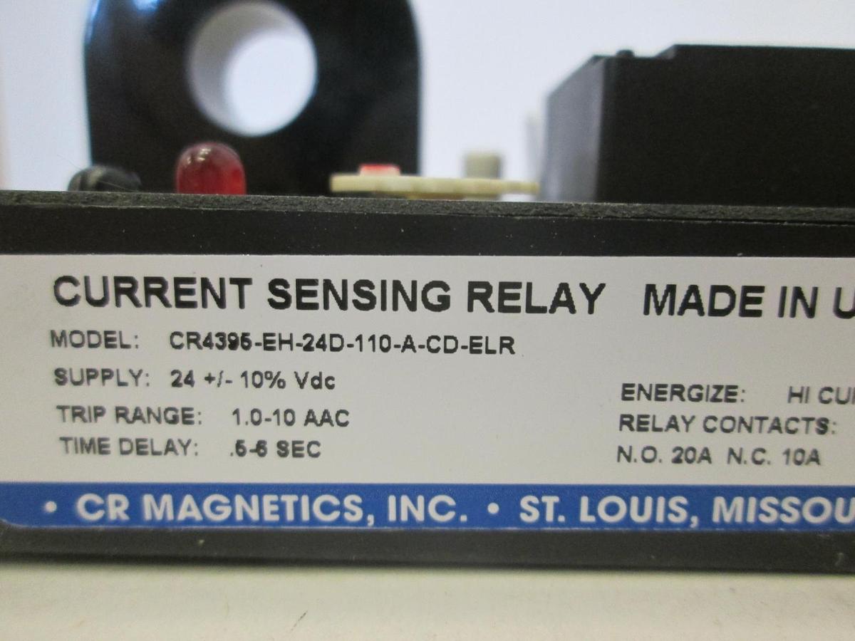 Used CR Magnetics, Current Sensing Relay, CR4395-EH, New