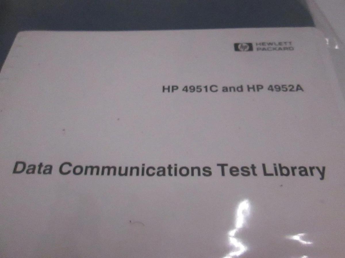 Used HP 4951C and 4952A Data Communications Test Library User's Guide, Used