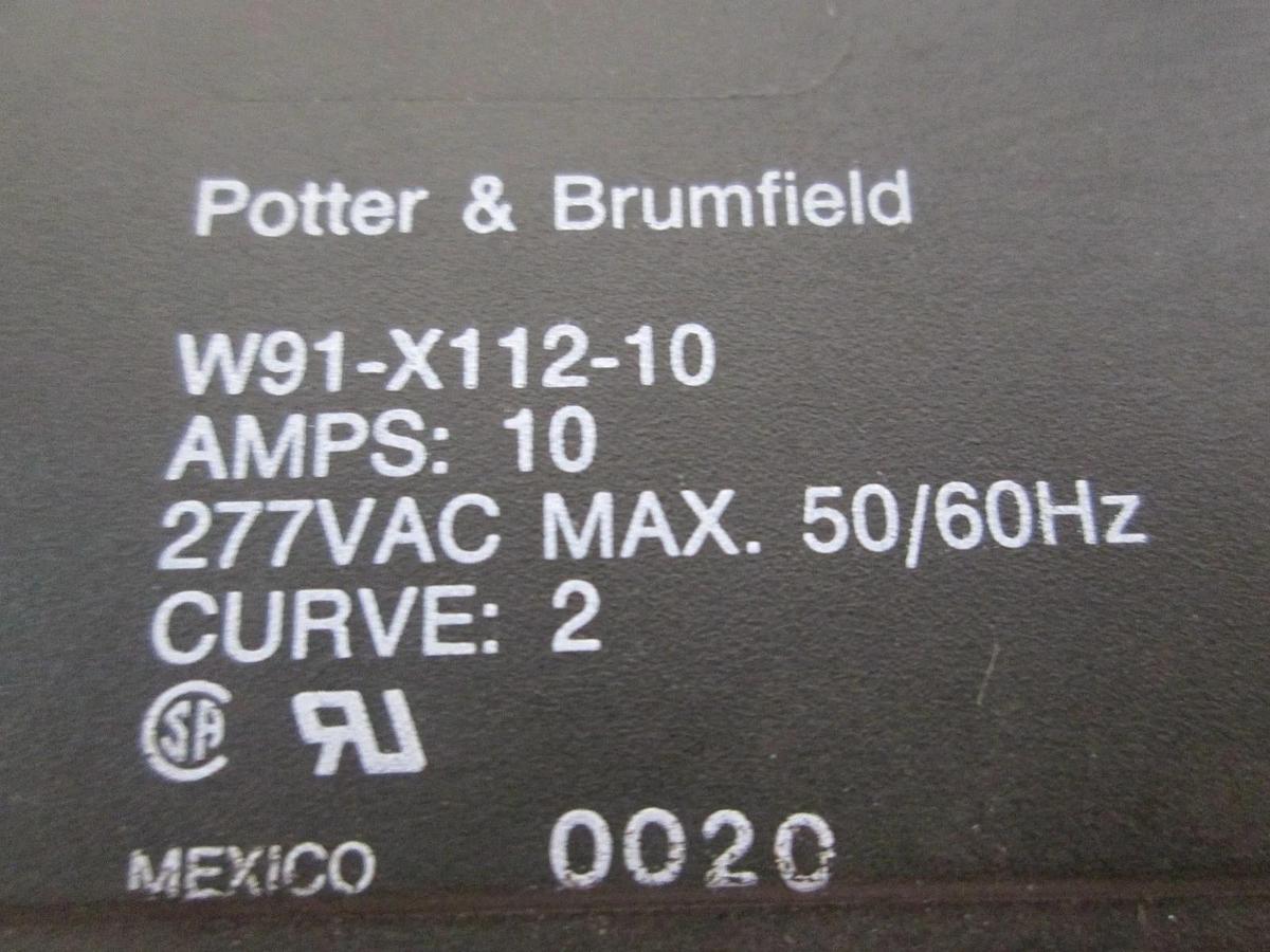 Potter & Brumfield, W91-X112-10, Single Pole Circuit Breaker, New, Lot of 3