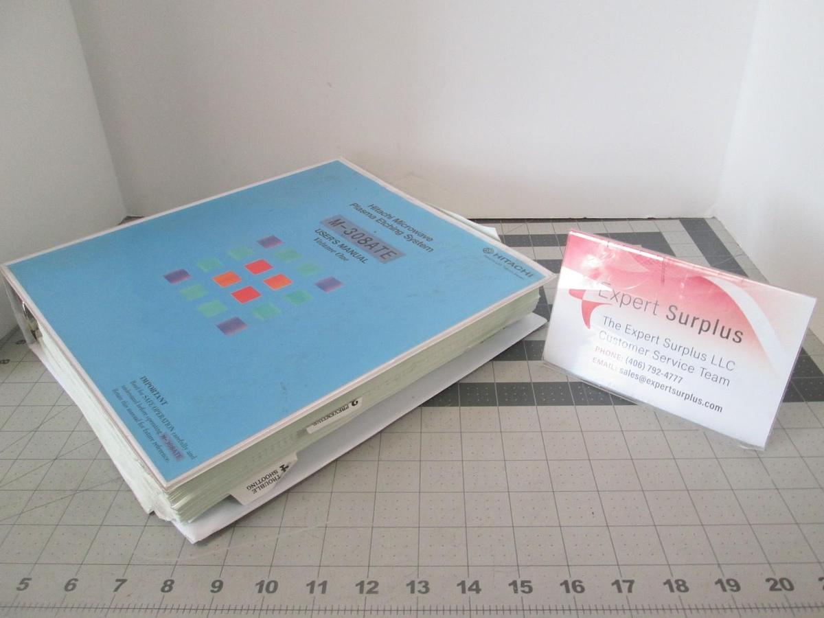 Used Hitachi, M-308ATE, Plasma Etching System, User's Manual Volume One, Used