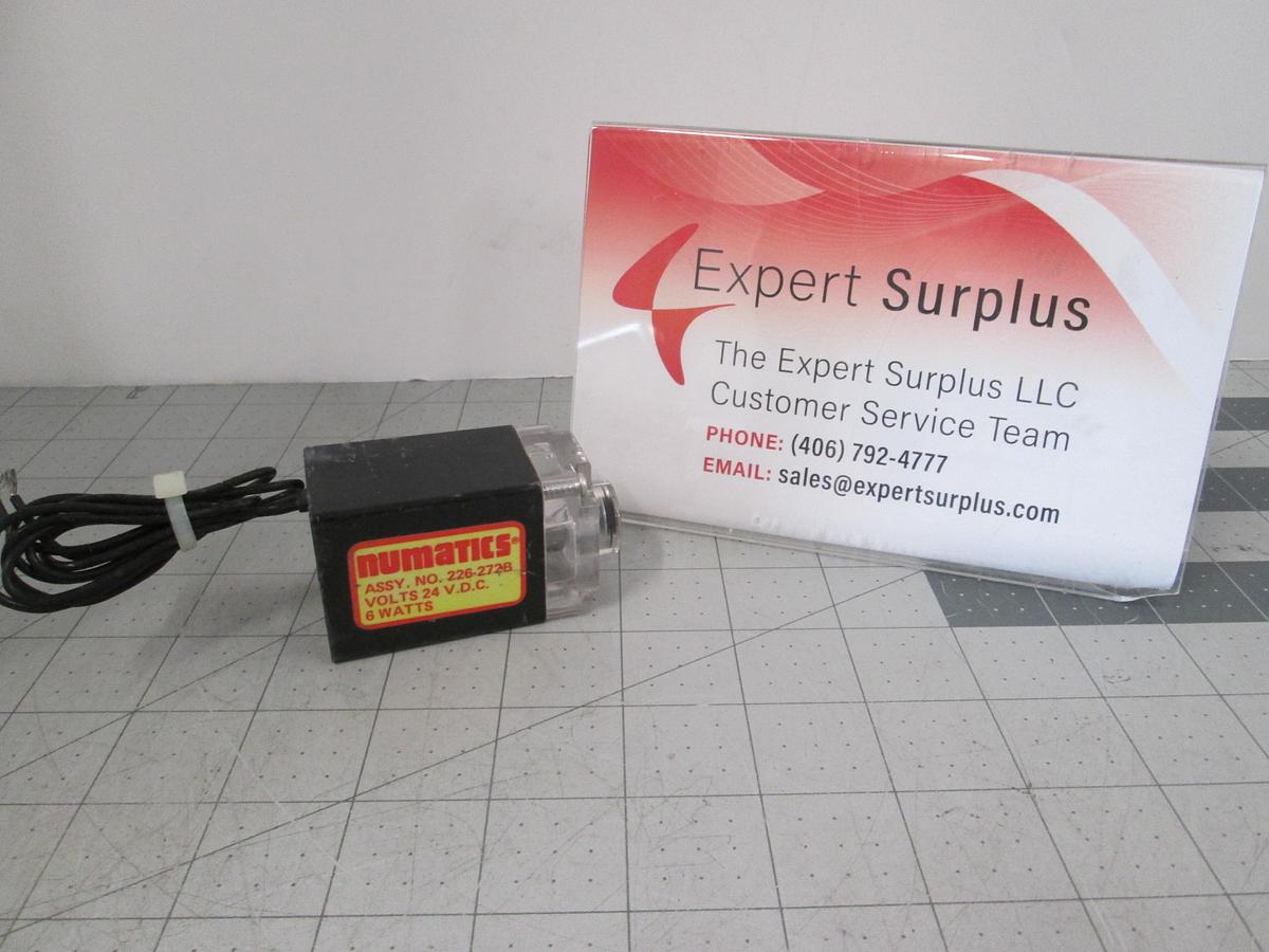Used Numatics, 226-272B, Soleniod Coil 24VDC 6W 2-Wire 15" Leads Idustrial