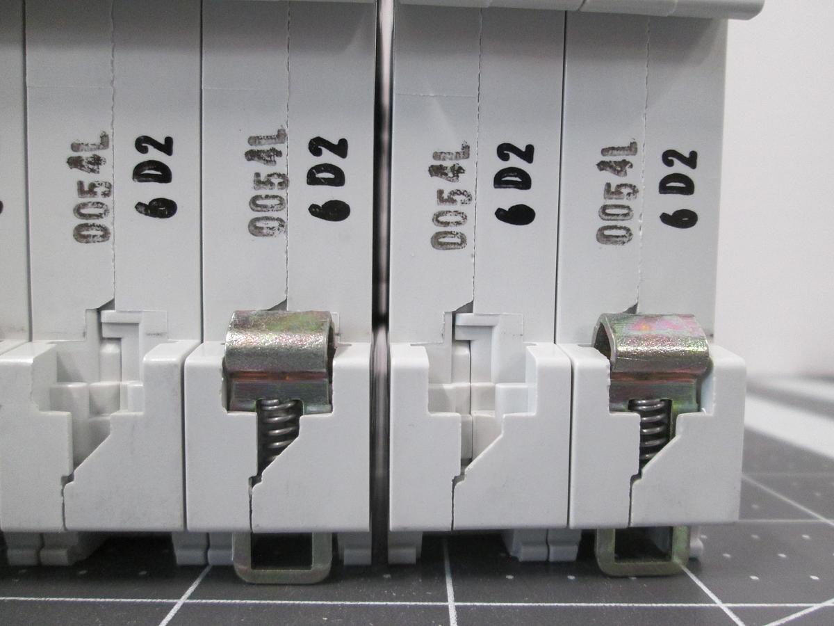 Used ABB, S262-D2, 2 Pole 2A Type D Circuit Breaker 400VAC DIN Rail Lot of 4