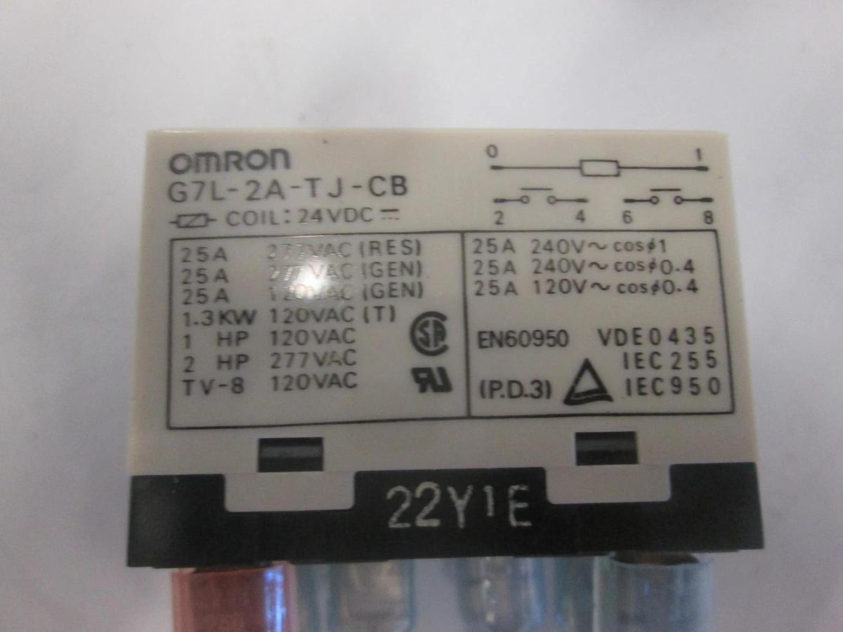 Used Omron, G7L-2A-TJ-CB, Enclosed Power Relay, Used, Lot of 2