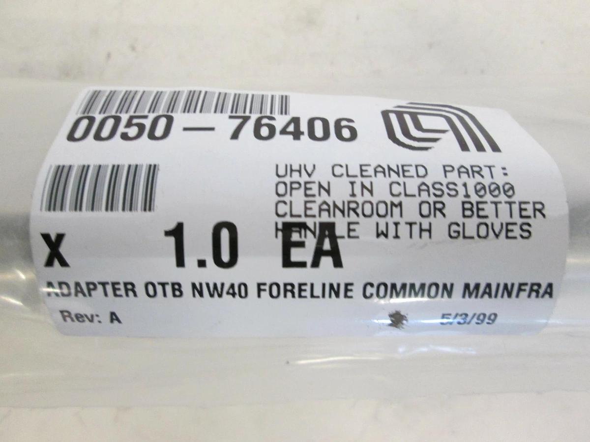 Used AMAT, Adapter OTB NW40 Foreline Common Mainframe, 0050-76406, New