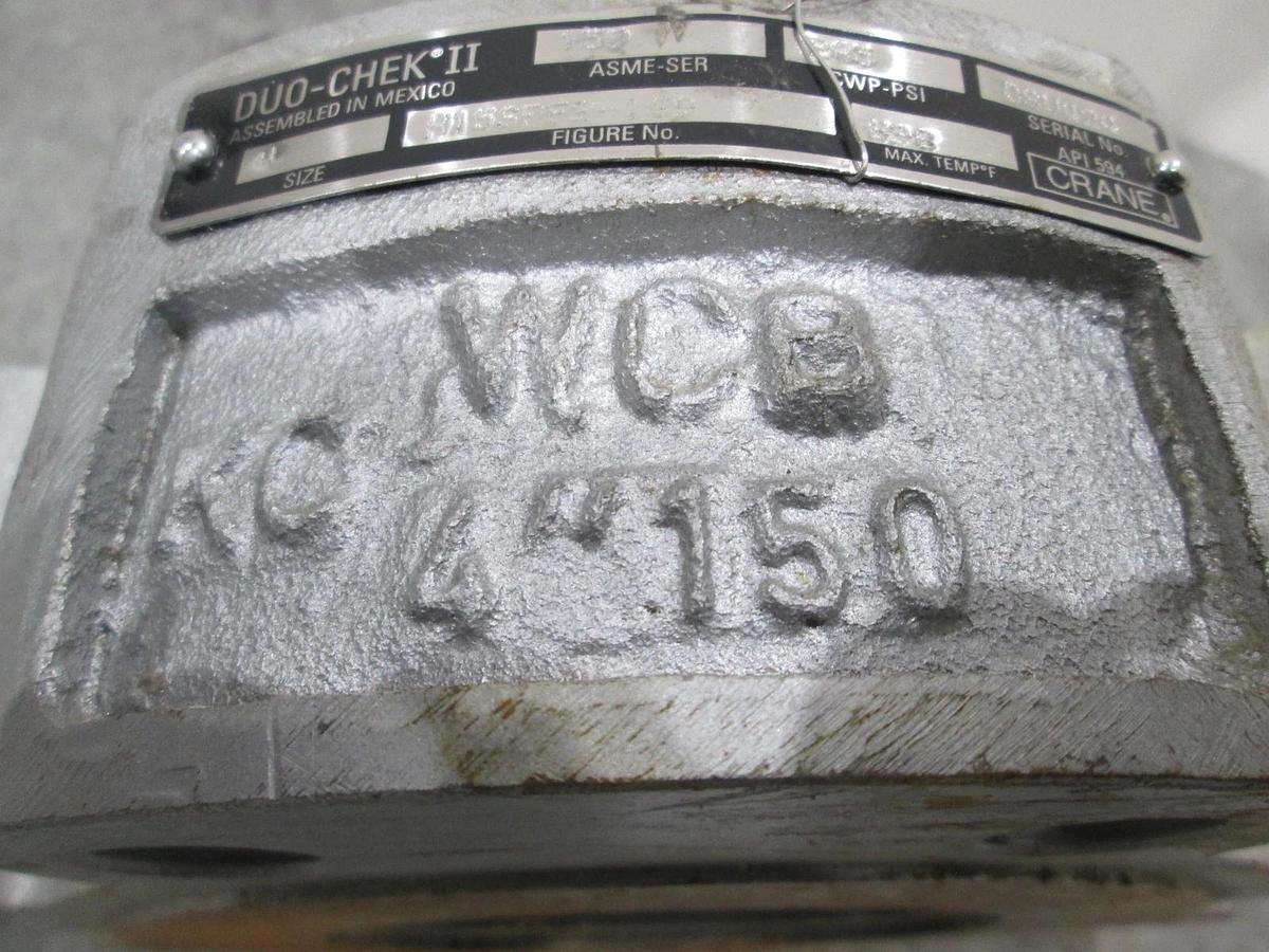 Crane, Duo-Chek 2, H15SPF2-169,  4", Check Valve, New