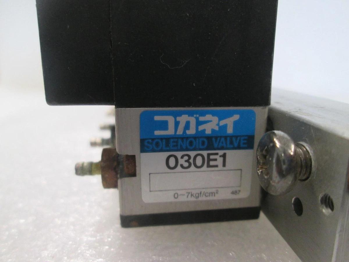 Used Koganei, 030E1, Solenoid Valve Block Assy, w/ YM10T Block, 9 Valve, Used