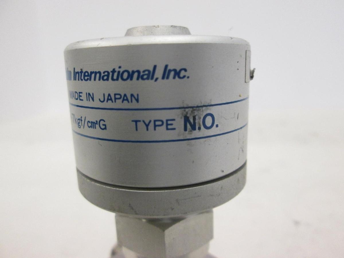 Used Fujikin, O.P. 3.5-7kgf/cm2G Pneumatic Valve, N.O, Used