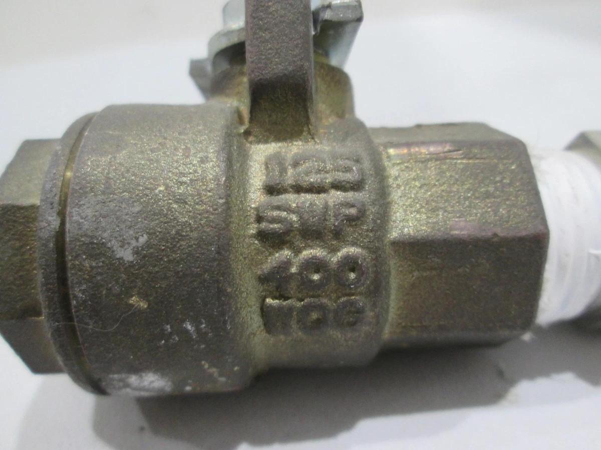 Used Nibco, 400 WOG, 125 SWP, 1/2" Bronze Ball Valve, Used