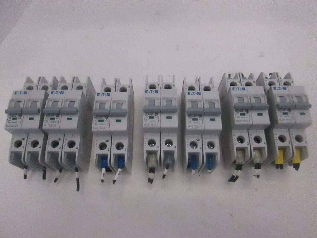 Used Eaton, Various 2 Pole Circuit Breakers, Used, Lot of 7