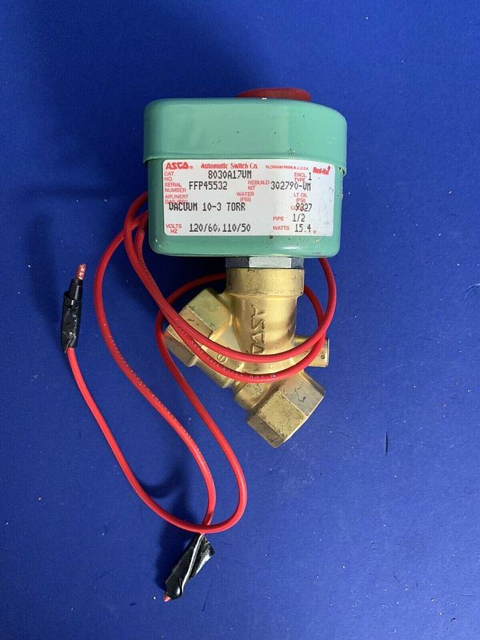 Used ASCO 8030A17VM 1/2" 2-Way Solenoid Valve, Used