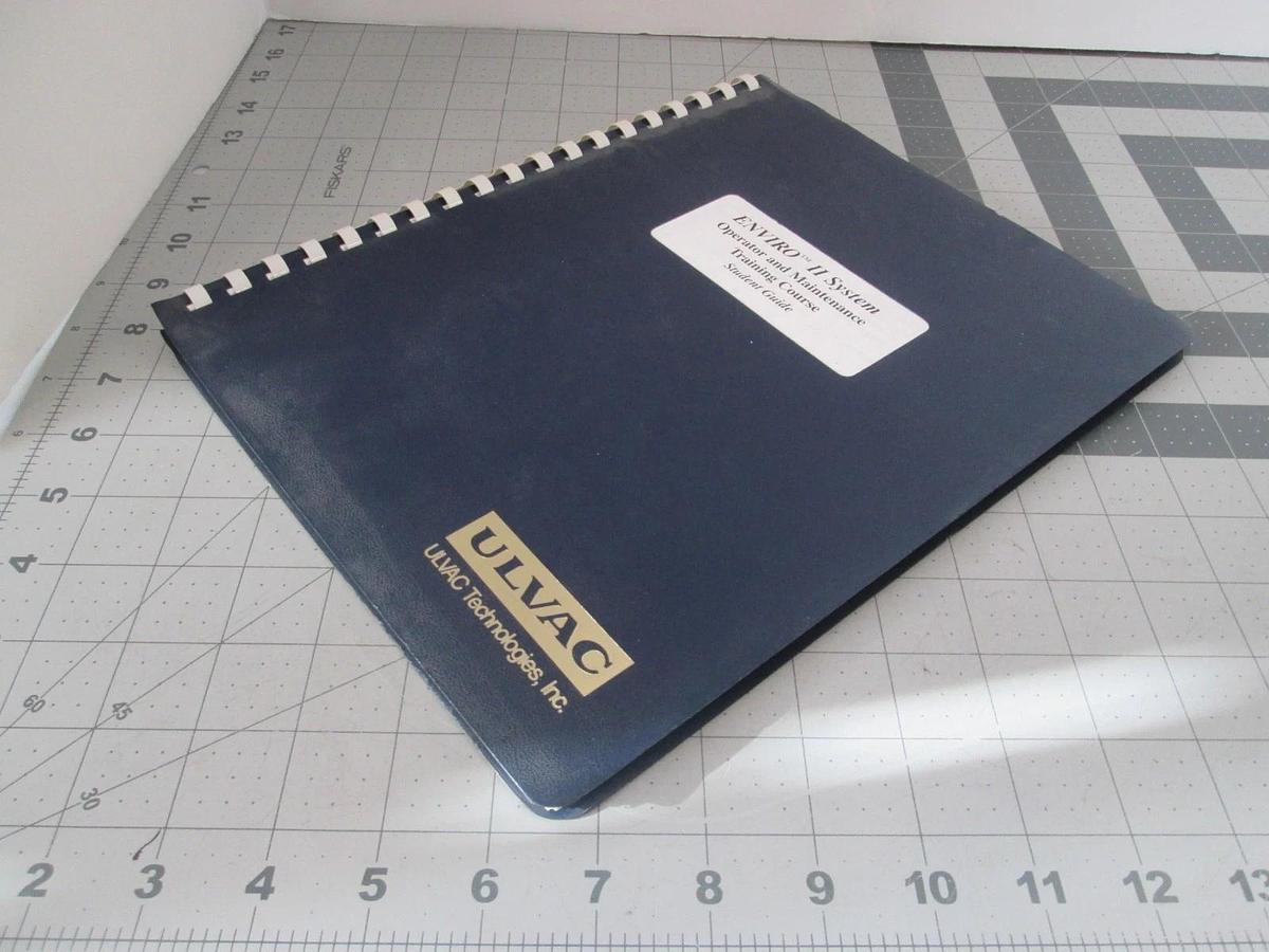 Used Ulvac, Enviro II System, Operator and Maintenance Training Course, Used