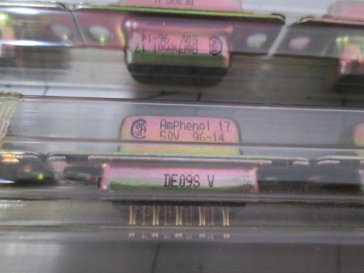 Amphenol, DE09S-V-S, D-Sub Conn, 9 Pin Straight, F Socket, New Lot of 25