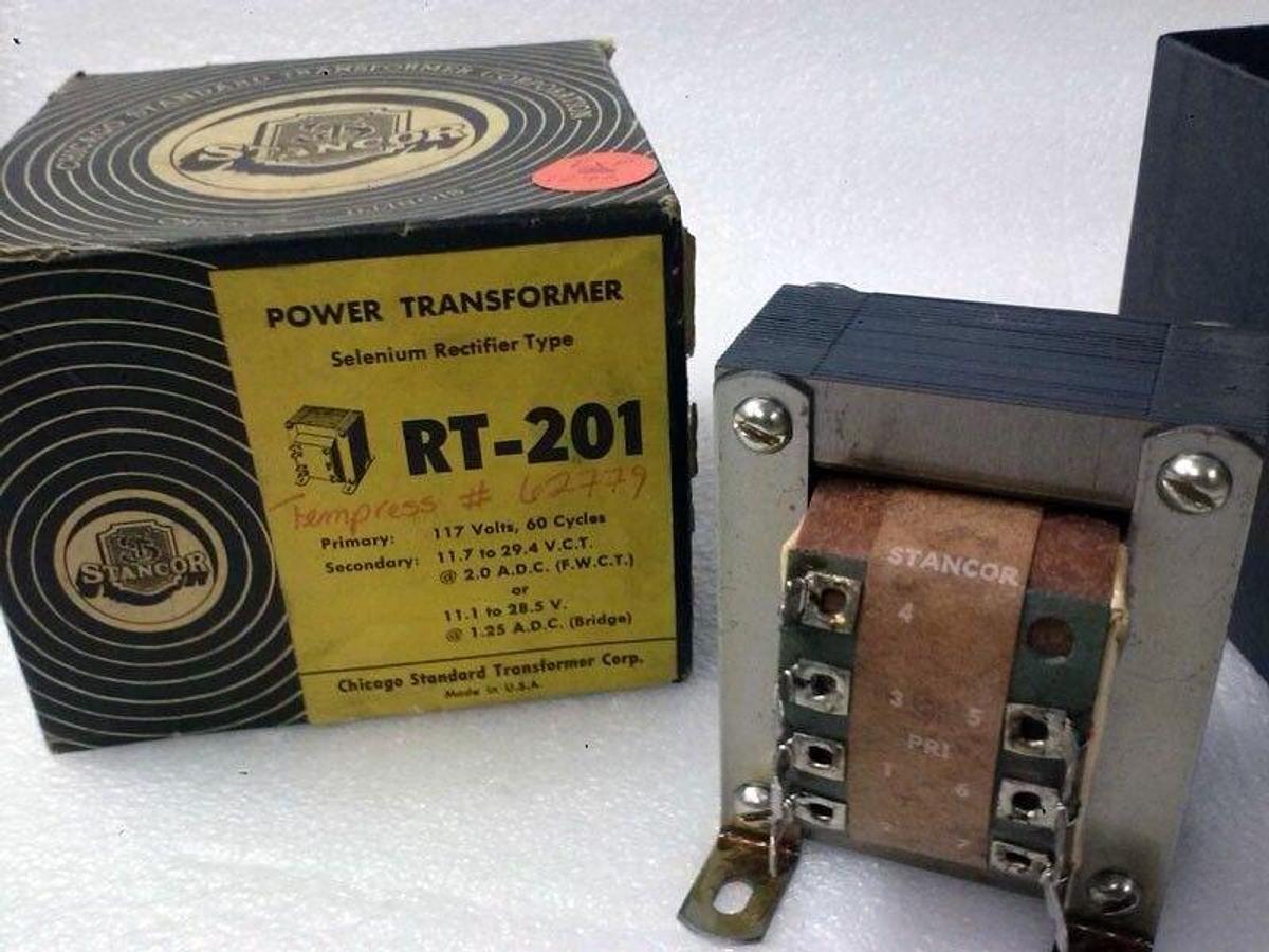 Used Chicago Standard RT-201 Selenium Rectifier Power Transformer, New in Box