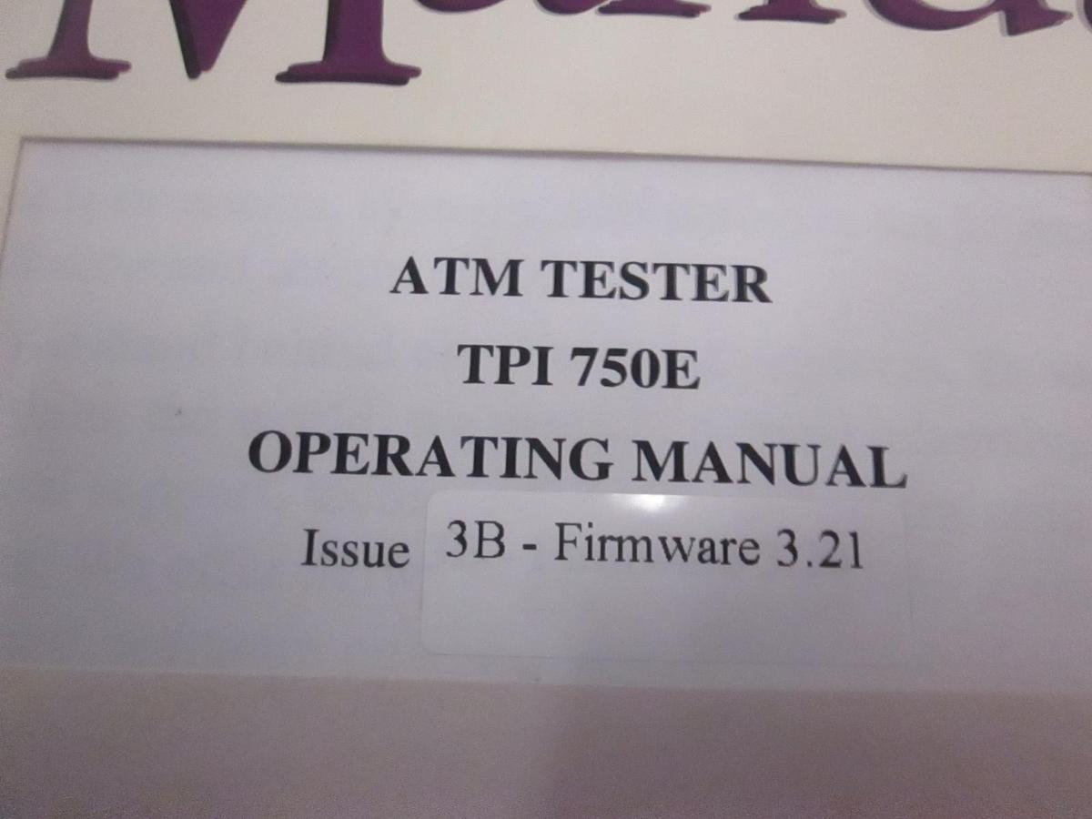 Used TTC ATM Tester TPI 750E, Operating Manual, Used