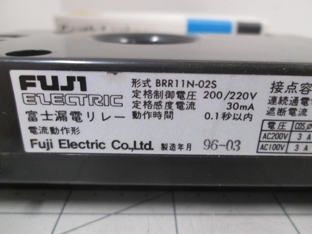 Used Fuji Electric, BRR11N-02S, Earth Leakage Relay, New