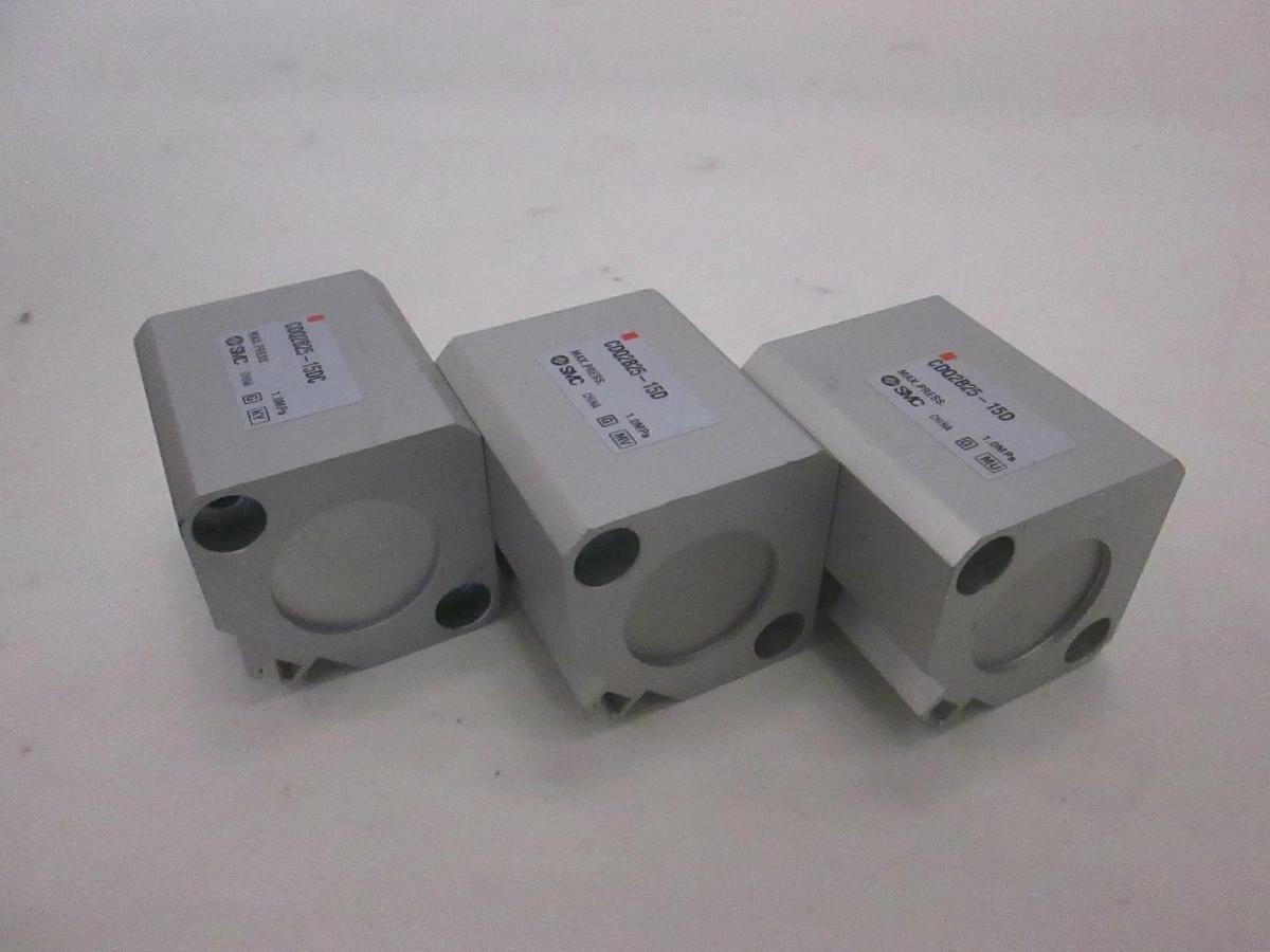 Used SMC, Pneumatic Air Cylinder, CDQ2B25-15DC, Used, Lot of 3