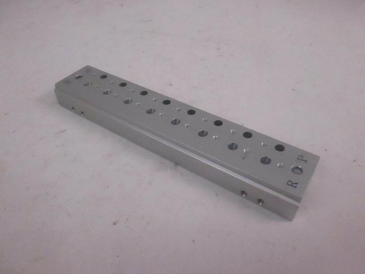 Used SMC 8 Position Manifold Block for Valve, Used