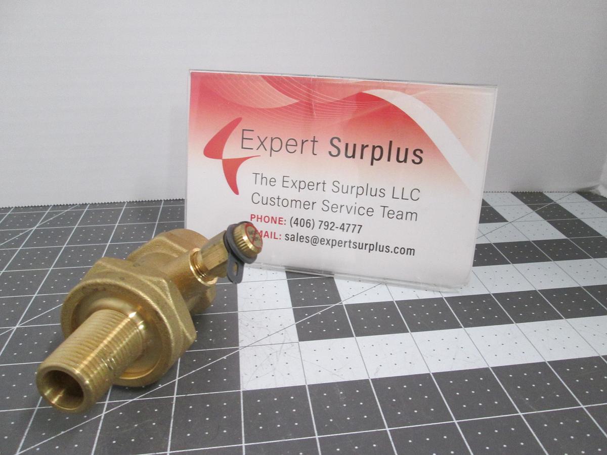 Used Griswold Controls 1/2" C15D Hydronic Coil Fitting Union Port Adapter with P/T Plug