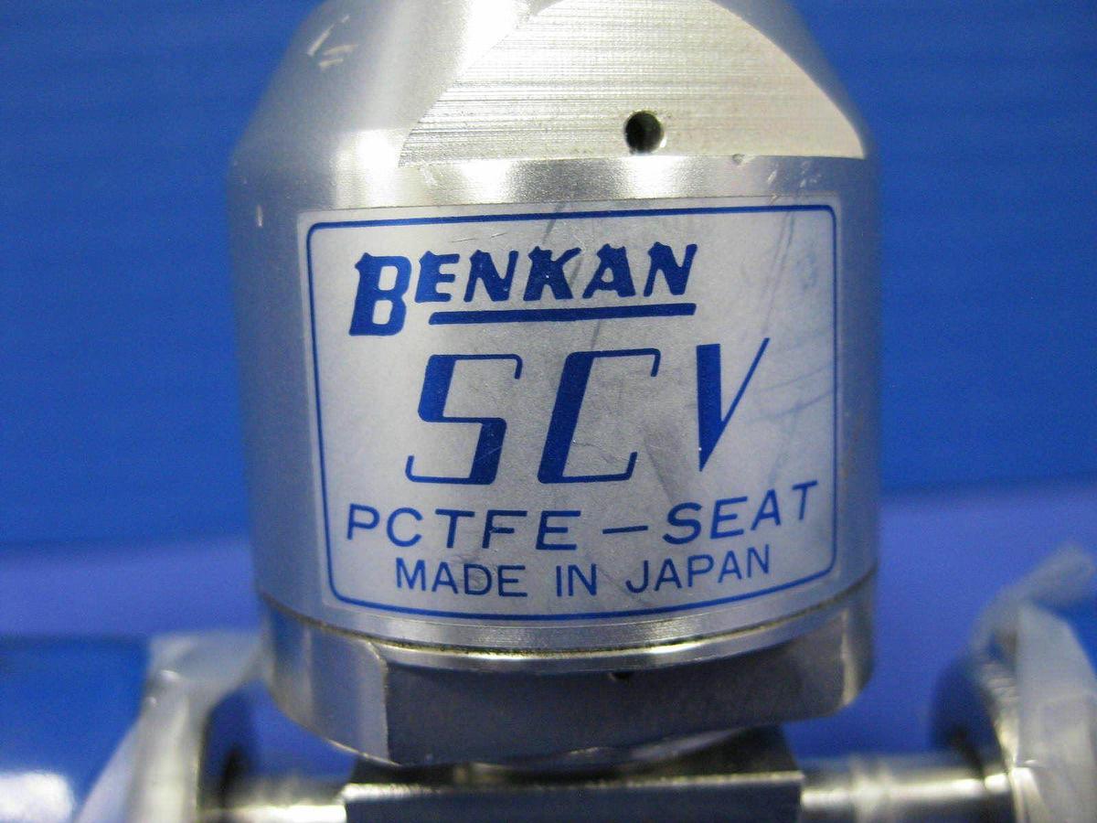 Used Benkan SCV PCTFE-Seat Pneumatic Valve, N.C., 10K-1/4", Used