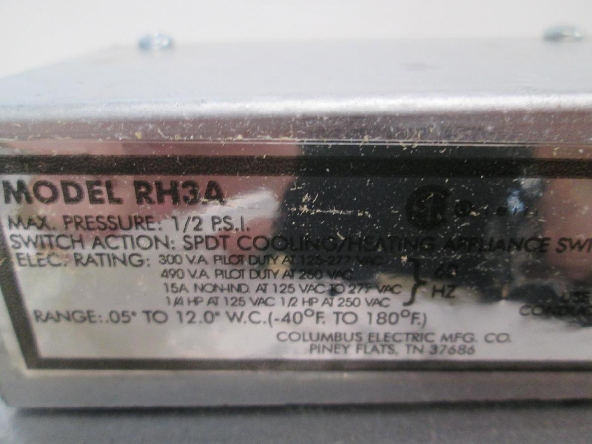 Used Columbus Electric, RH3A, Air Switch Pressure Control, New