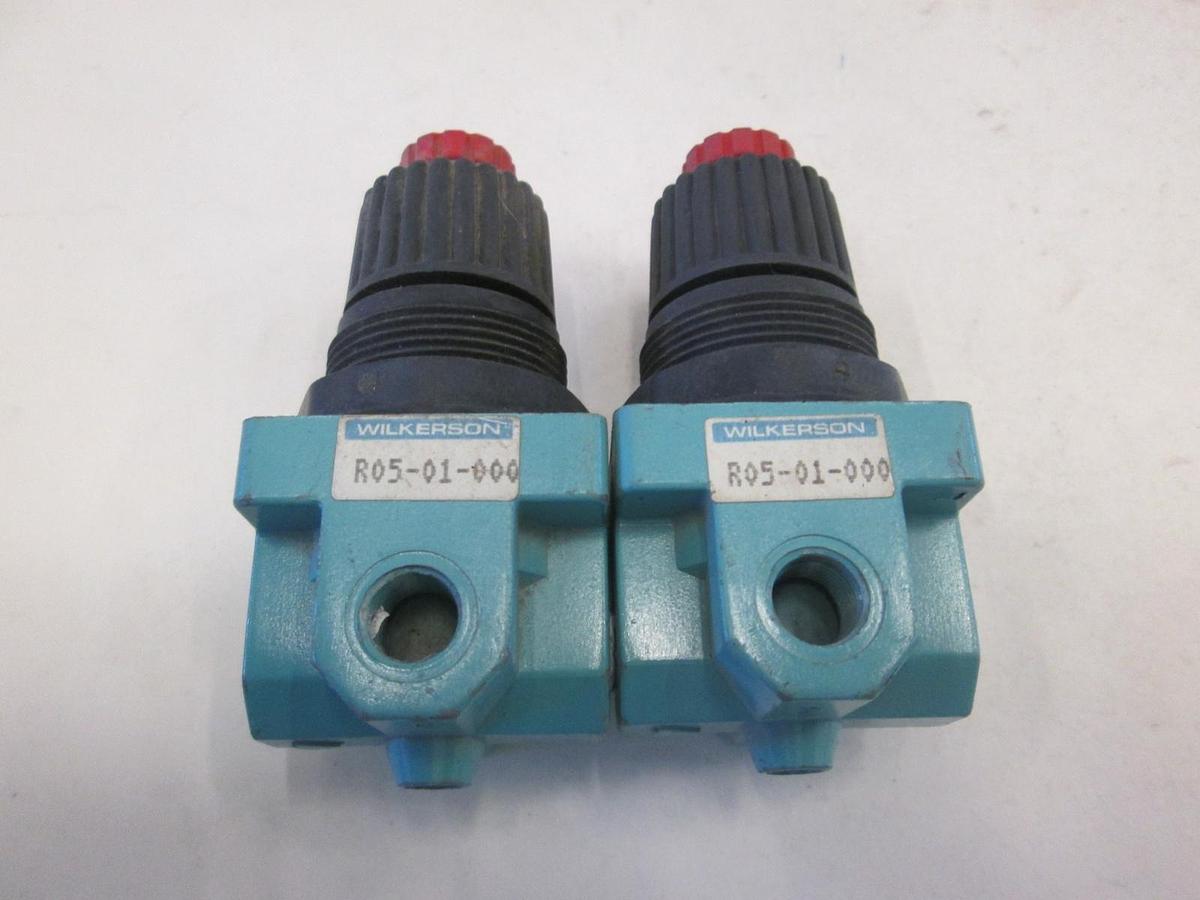 Used Wilkerson, Pneumatic Regulator No Gauge, R05-01-000, Used, Lot of 2